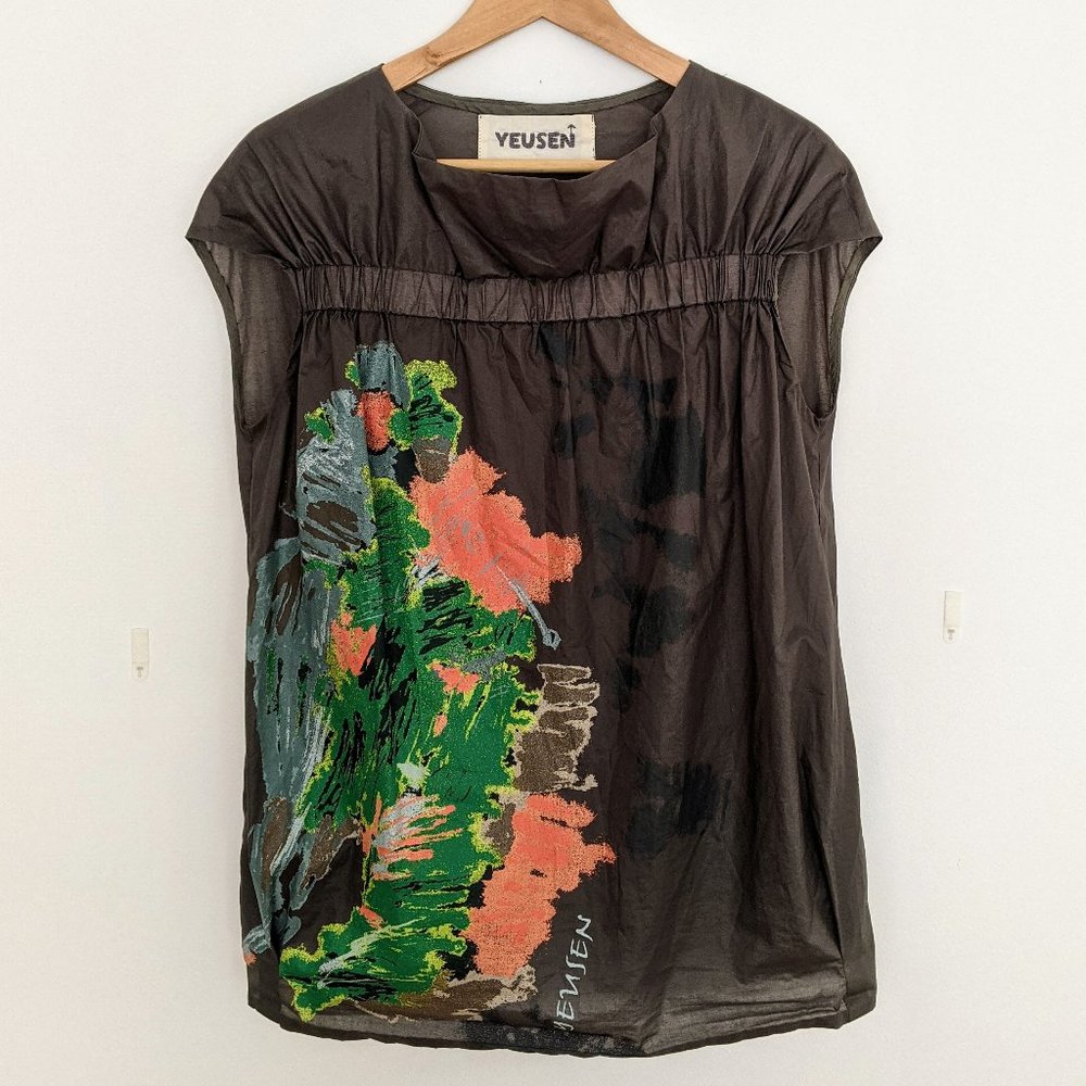 Yeusen, one size grey short sleeve blouses